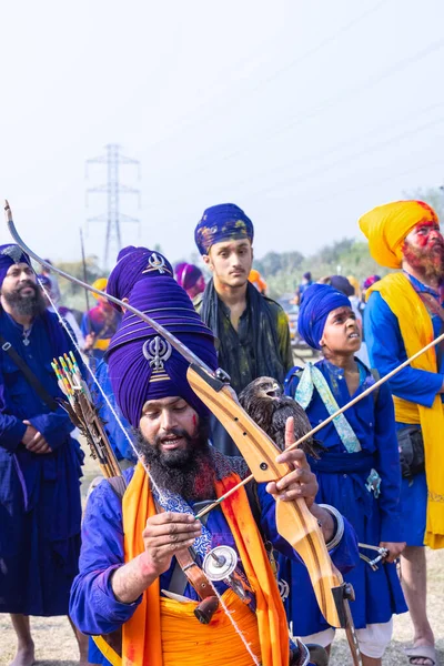 Anandpur Sahib Punjab India March 2022 Portrait Sikh Male Nihang — стокове фото