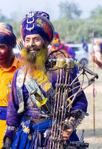 Anandpur Sahib Punjab India March 2022 Portrait Sikh Male Nihang — 스톡 사진