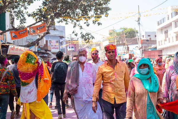 Barsana Uttar Pradesh India March 2022 Portrait Indian Hindu People — Zdjęcie stockowe