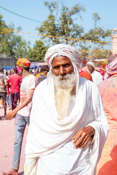 Barsana Uttar Pradesh India March 2022 Portrait Indian Hindu People — 스톡 사진