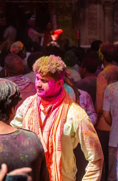 Barsana Uttar Pradesh Hindistan Mart 2022 Barsana Şehrinin Sokaklarında Renkli — Stok fotoğraf