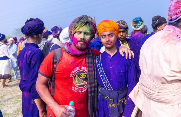 Anandpur Sahib Punjab India March 2022 Nihang Sardar Men Celebration — Stock Photo, Image