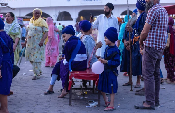 Anandpur Sahib Punjab Índia Março 2022 Pessoas Durante Celebração Hola — Fotografia de Stock