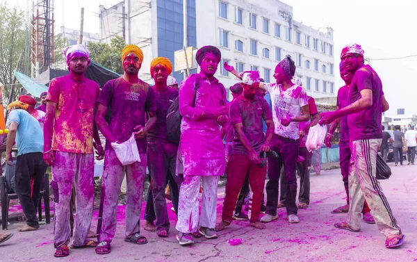 Anandpur Sahib Punjab India Marzo 2022 Hombres Durante Celebración Hola —  Fotos de Stock