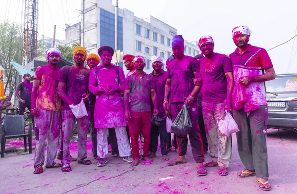 Anandpur Sahib Punjab India Marzo 2022 Hombres Durante Celebración Hola —  Fotos de Stock