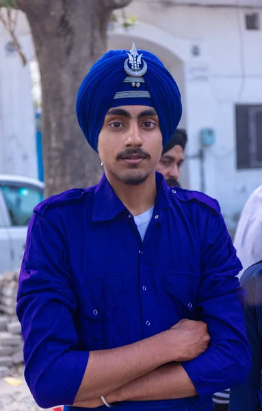 Anandpur Sahib Punjab India Maart 2022 Portret Van Sikh Man — Stockfoto