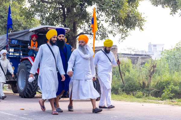 Anandpur Sahib Punjab India March 2022 Portrait Sikh Men Nihang — Stock Photo, Image