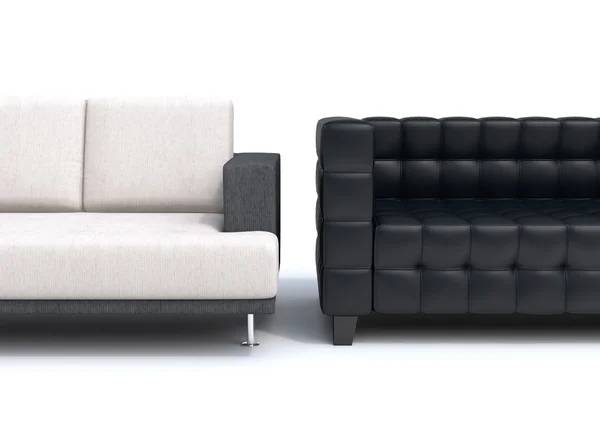 Schwarzes Sofa — Stockfoto