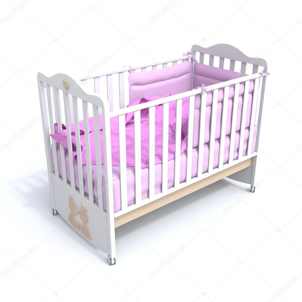 Cot isolate on white background