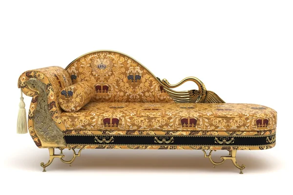 Sofa goud — Stockfoto