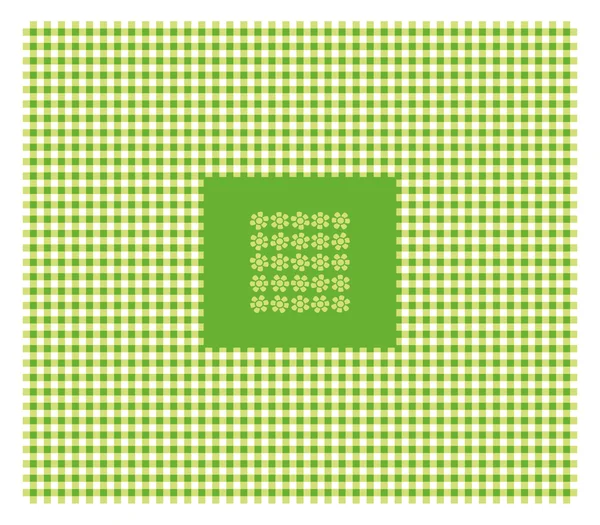 Green tablecloth — Stock Vector