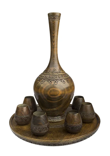 Gözlüklü ahşap sürahi