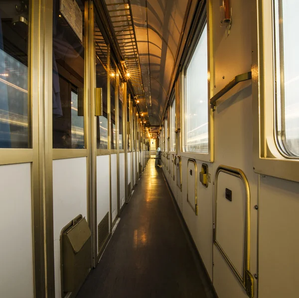 Interior of a train - corridor — Stock Photo, Image