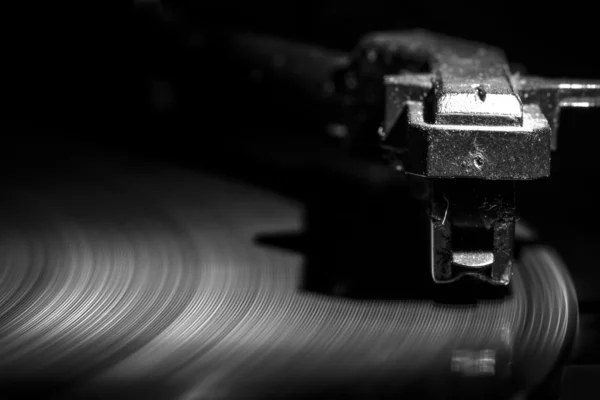 Stary gramofon styl, zbliżenie igły — Zdjęcie stockowe