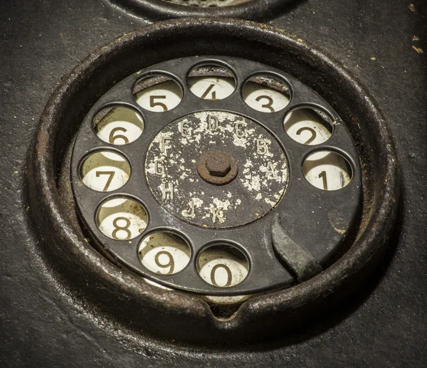 Stary telefon czarny — Zdjęcie stockowe