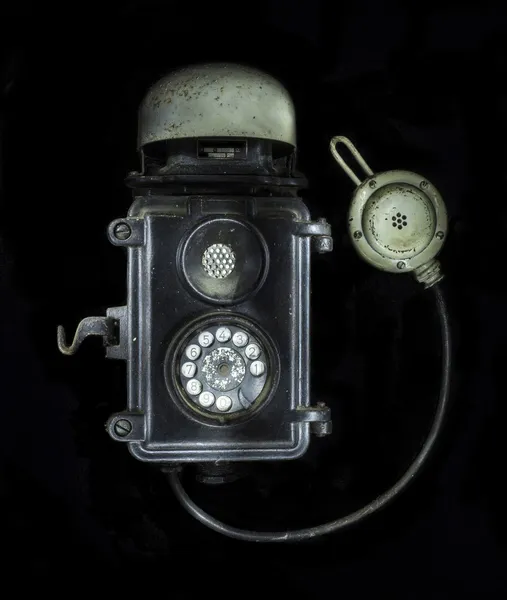 Old black telephone — Stock Photo, Image