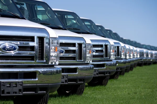Long Line of Ford Trucks Royalty Free Stock Images