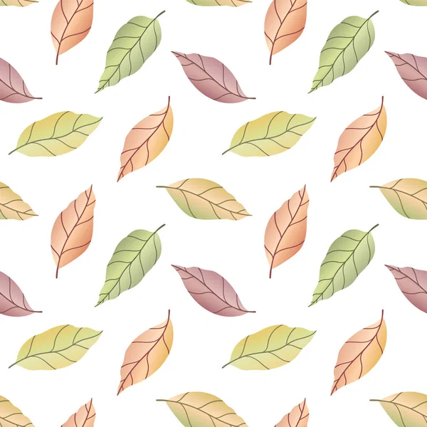 Бесшовный Фон Красочными Осенними Листьями Яркая Безseamless Фактура Осени Векторная — стоковый вектор