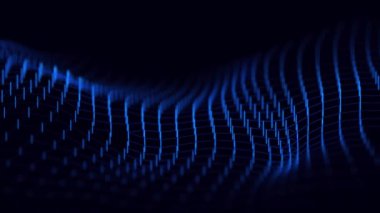 Dinamik çizgi dalgaları. Soyut fütüristik geçmiş. Büyük veri görselleştirmesi. 3B görüntüleme.