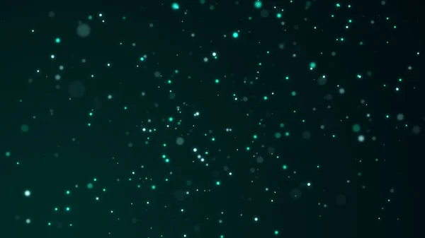 Abstrakter Hintergrund Mit Fallenden Staubpartikeln Grüne Urlaubskulisse Mit Explosionseffekt Darstellung — Stockfoto