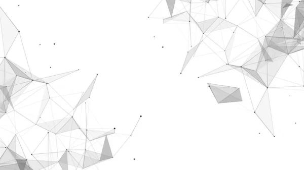 Struttura Della Connessione Rete Sfondo Digitale Con Puntini Linee Visualizzazione — Vettoriale Stock