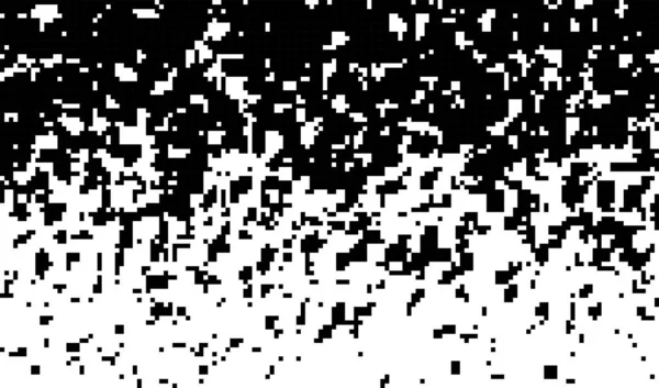 Rastgele Düşen Kareler Farklı Boyutlardadır Piksel Gradyan Arkaplanı Beyaz Arka — Stok Vektör