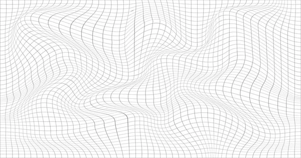 Griglia Curva Astratta Panorama Wireframe Illustrazione Architettura Vettoriale — Vettoriale Stock