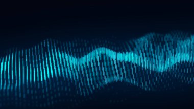 Dinamik çizgi dalgaları. Soyut fütüristik geçmiş. Büyük veri görselleştirmesi. 3B görüntüleme.