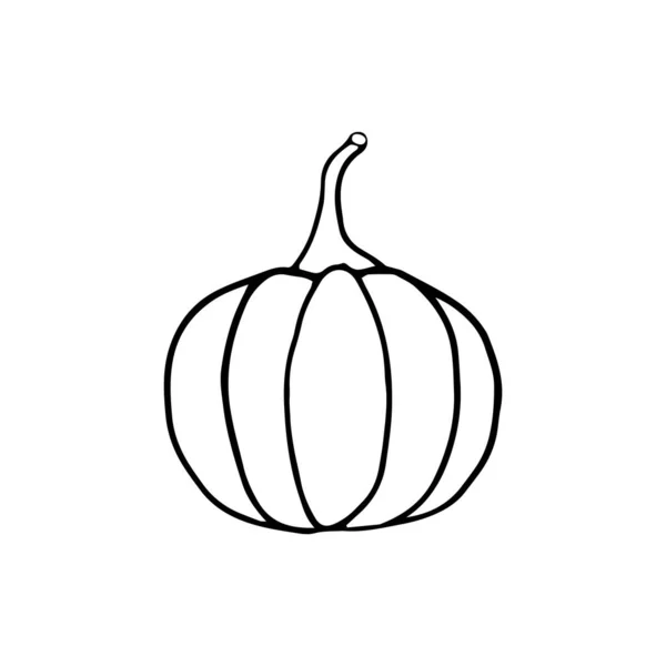 Kürnach Einfarbige Illustration Vektorelement Für Das Halloween Design — Stockvektor