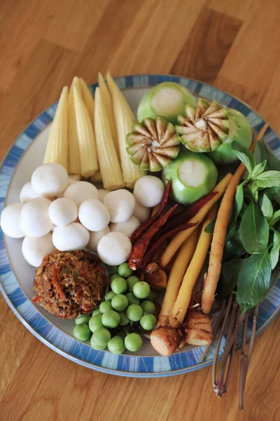 Rohstoffe Mit Vielen Arten Von Kräutern Für Vegetarisches Scharfes Und — Stockfoto