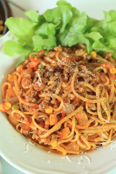 Spaghetti Tomato Sauce Recipe — Stock Photo, Image