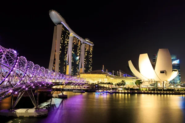 Singapore  marina bay  night — Stock Photo, Image