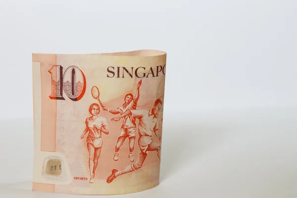 Банкнота Сингапура в десять долларов — стоковое фото