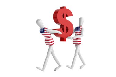 ABD dollas para birimi beyaz adam
