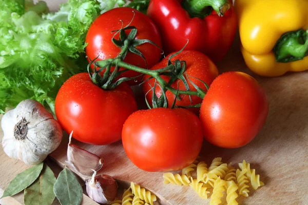 Ingredienser med pasta — Stockfoto