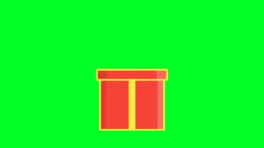 Green screen display birthday gift animation video