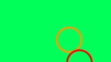 Yeşil ekran yansıtan renkli yuvarlak animasyon videosu