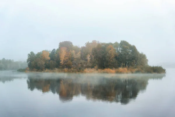 Early Foggy Morning River Autumn — Stock Photo, Image