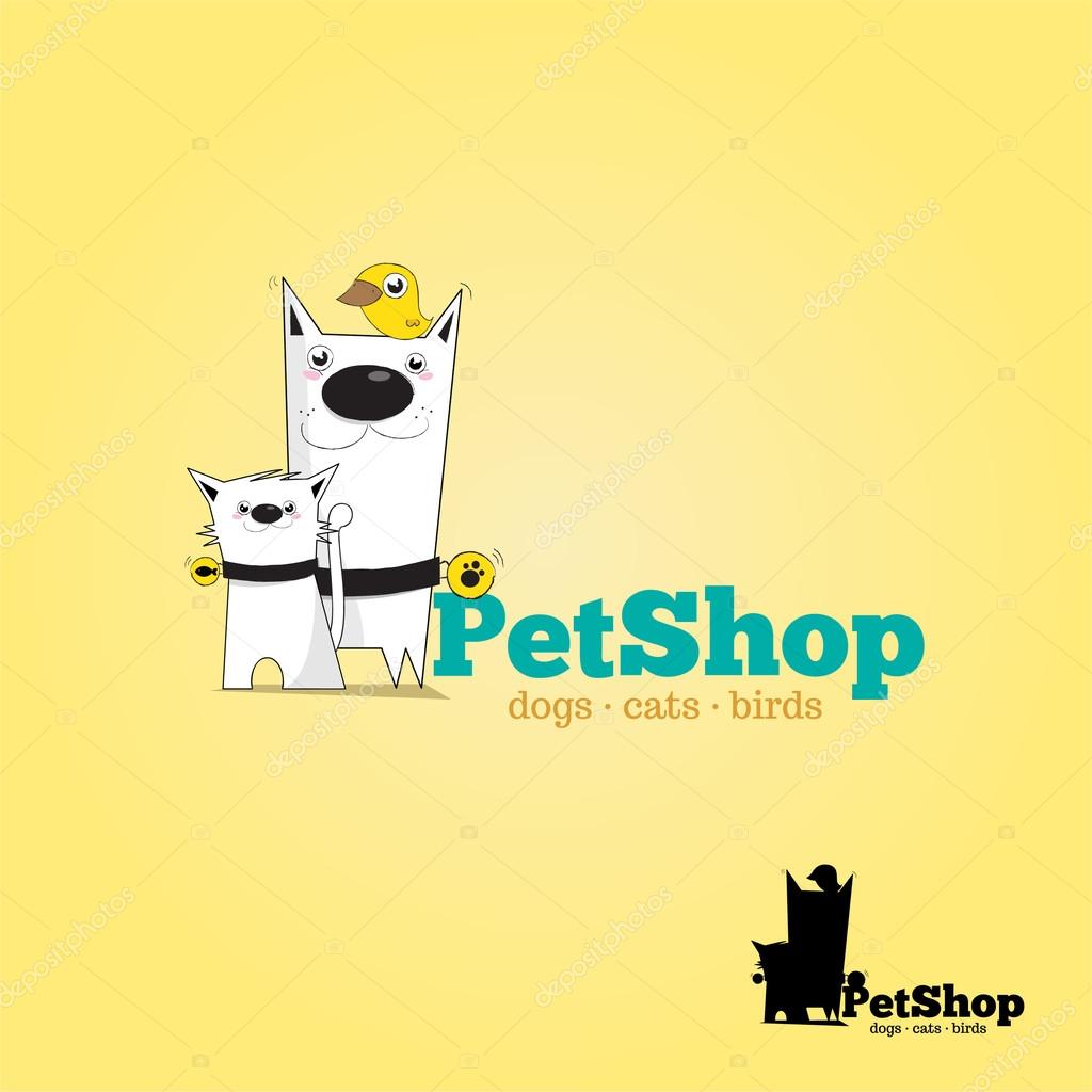 Veterinary Logo, pet shop, animals