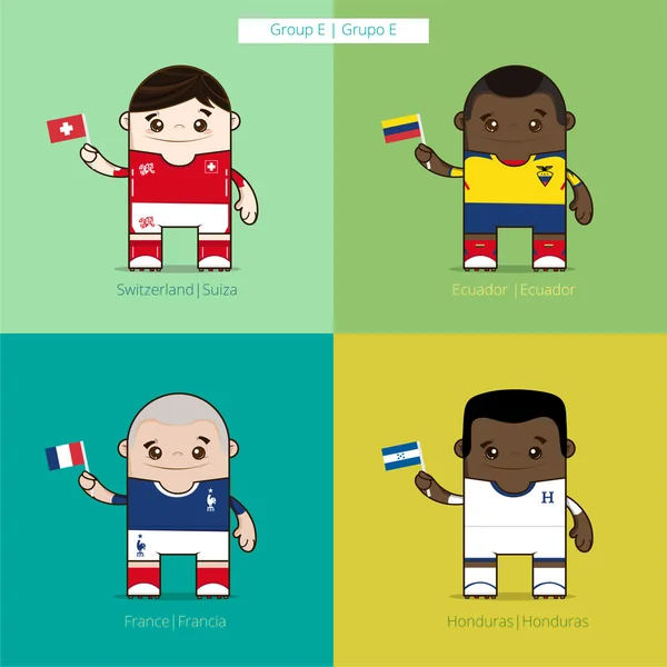 şirin illüstrasyon, turnuva Futbol futbolcular vektör