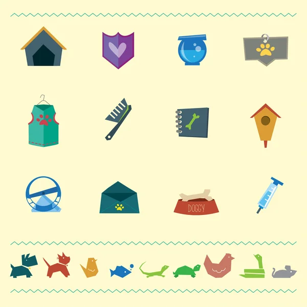 Icon set hayvanlar, veteriner, hayvan