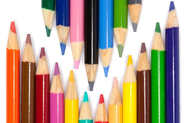 Lápices de colores sobre fondo blanco —  Fotos de Stock