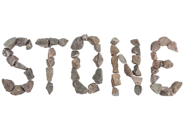 小さい石で作られた単語の石 — ストック写真