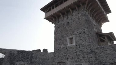 Uzhgorod 'daki Nevitsky Kalesi' nin insansız hava aracı görüntüsü.