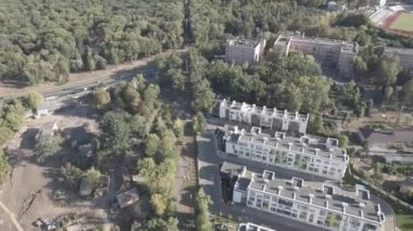 Kharkov 'daki bir teleferiğin hava görüntüsü.