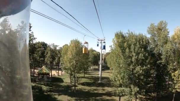 Kharkov Daki Bir Teleferiğin Hava Görüntüsü — Stok video
