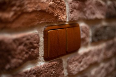 Switch for light on the wall inside the house