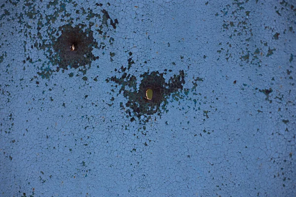 Fence House Bullet Hole Charapnels Gunshots Fighting Invasion Russian Troops —  Fotos de Stock