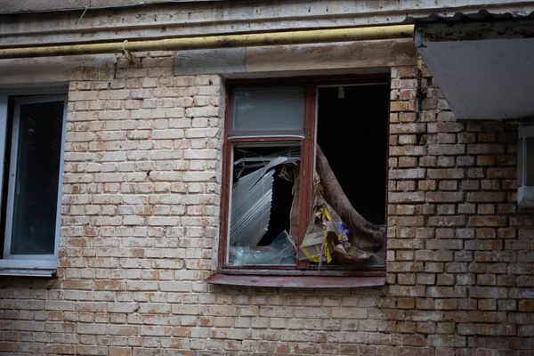 Gostomel Kyiv Oblast Ukraine 2022 Μια Κατεστραμμένη Πόλη Μετά Την — Φωτογραφία Αρχείου