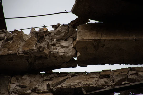 Gostomel Kiev Oblast Ucrânia 2022 Uma Cidade Arruinada Após Invasão — Fotografia de Stock